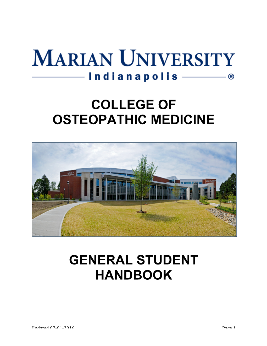 College of Osteopathic Medicine General Student