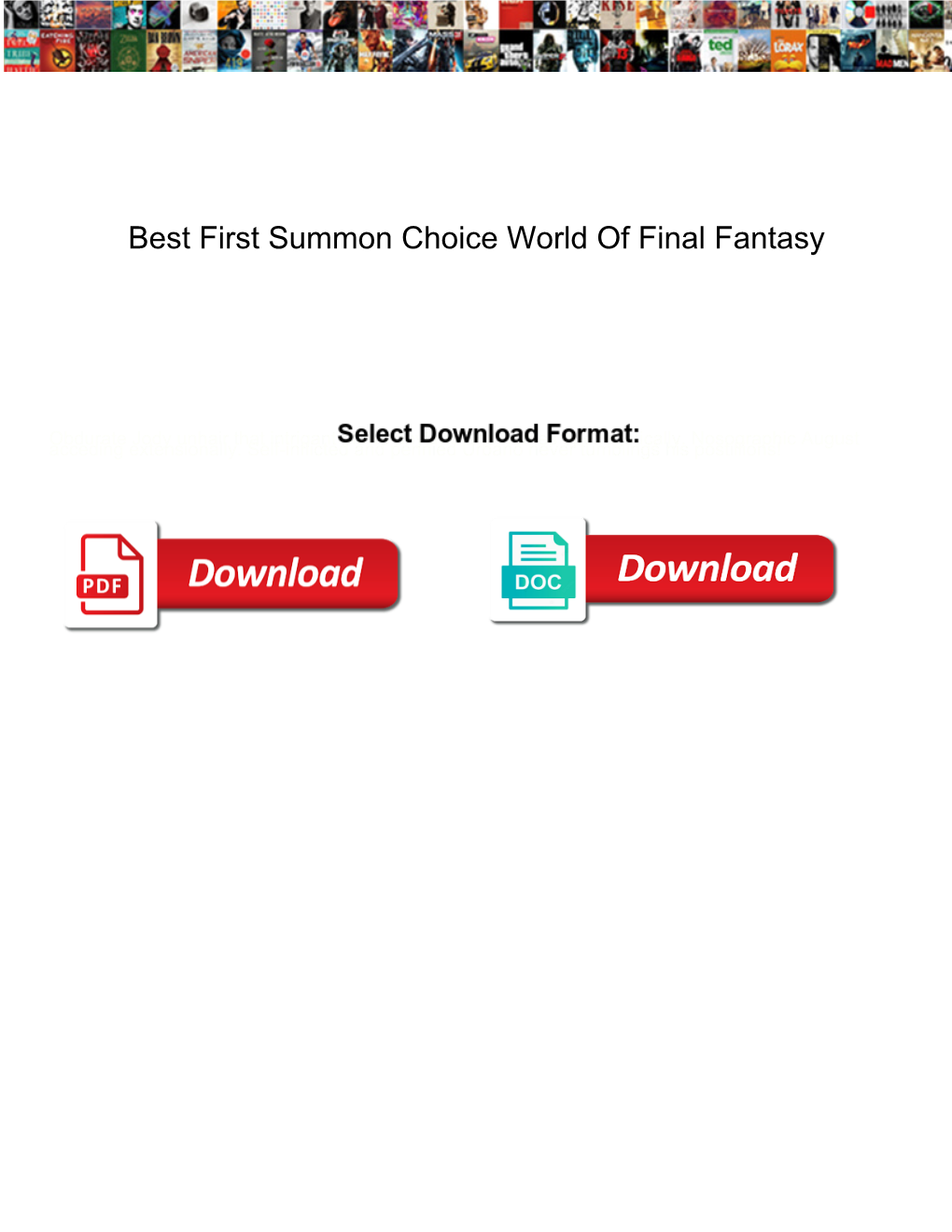 Best First Summon Choice World of Final Fantasy