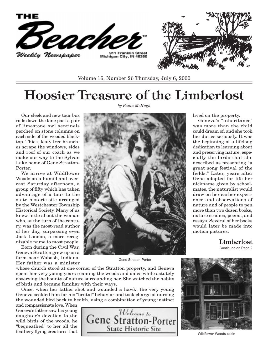 Hoosier Treasure of the Limberlost by Paula Mchugh