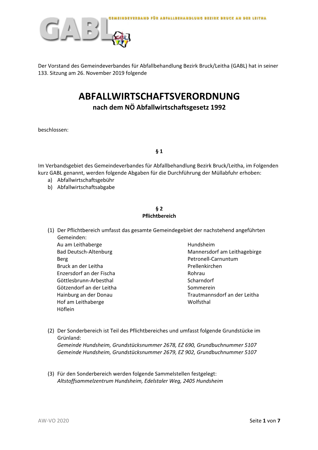 Abfallwirtschaftsveror