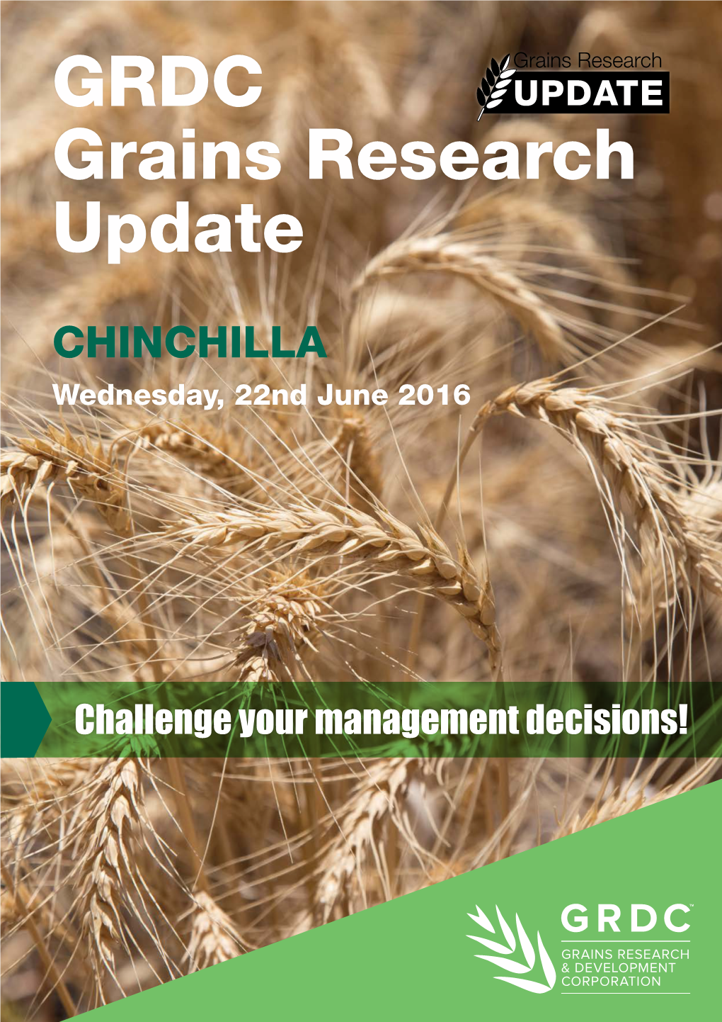 Chinchilla Grains Research Update Proceedings Booklet