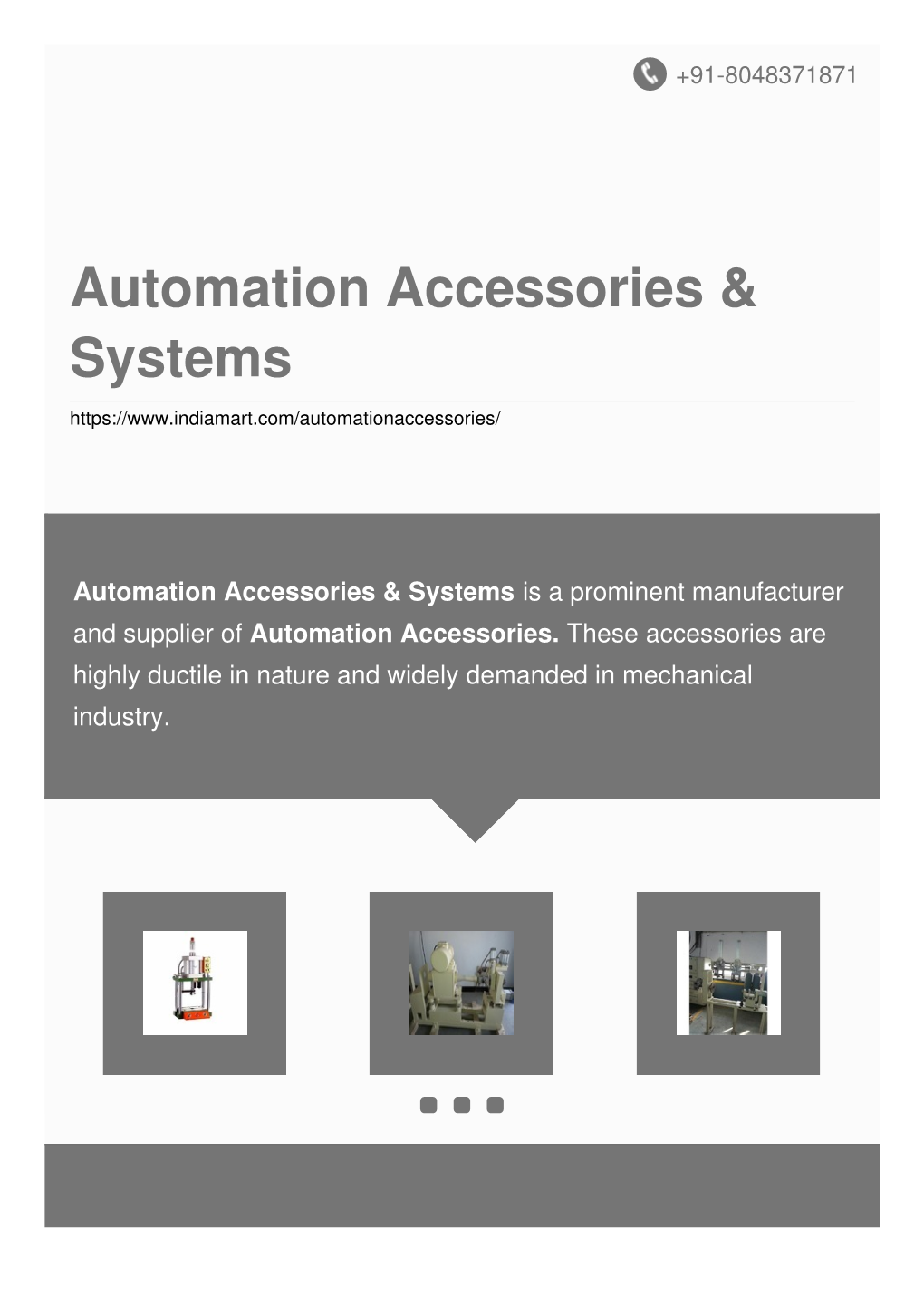 Automation Accessories & Systems