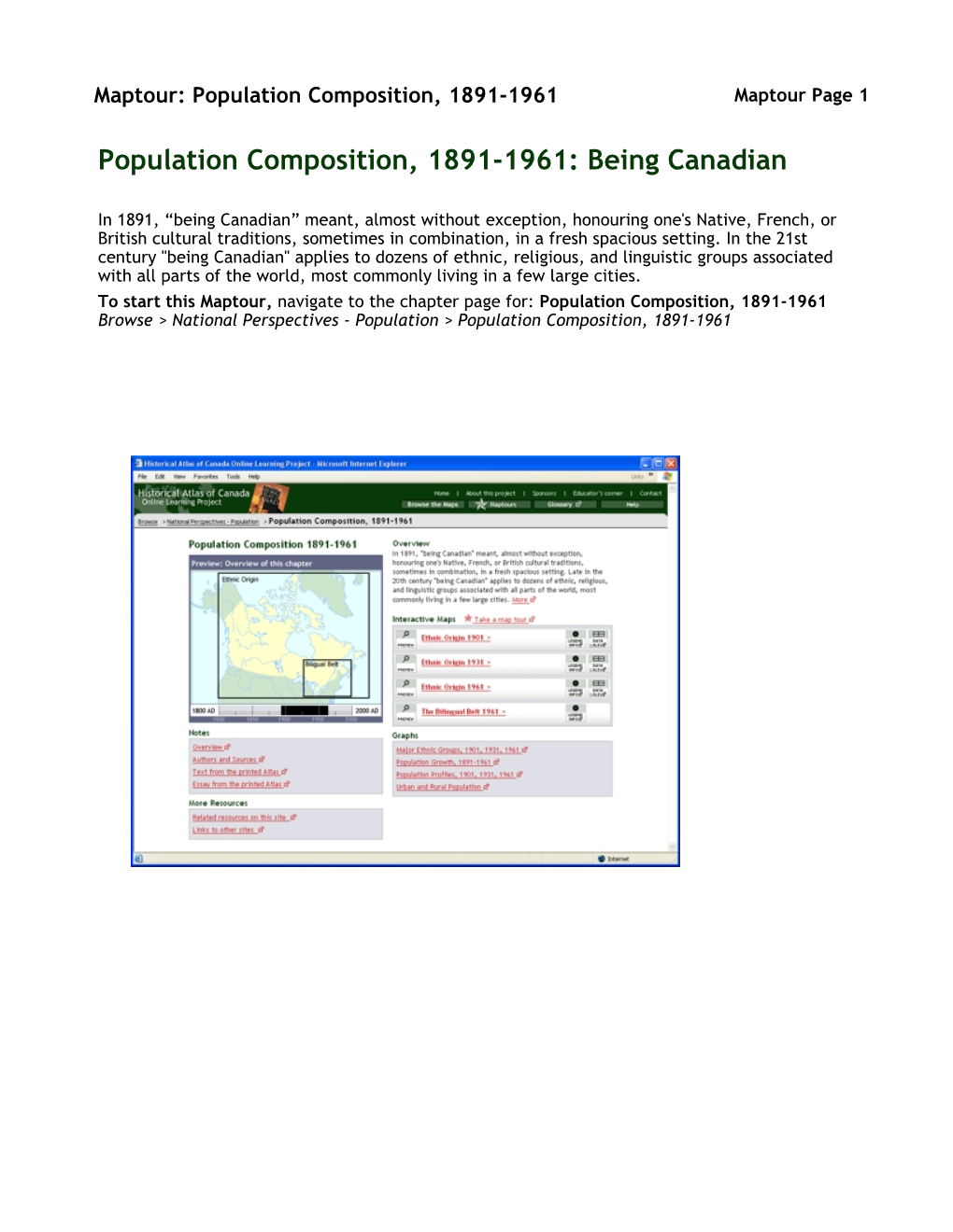 Population Composition, 1891-1961: Being Canadian