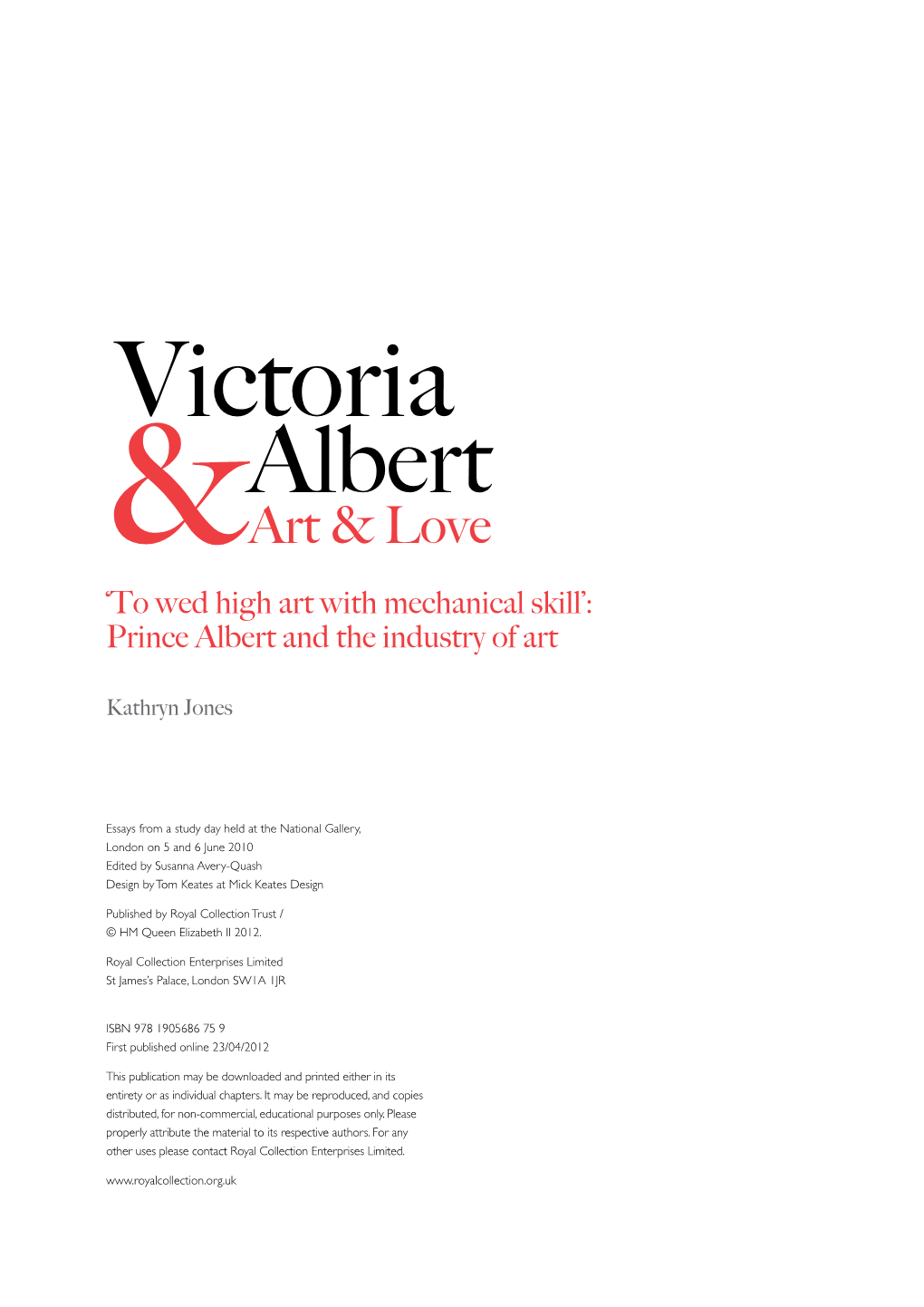 Prince Albert and the Industry of Art