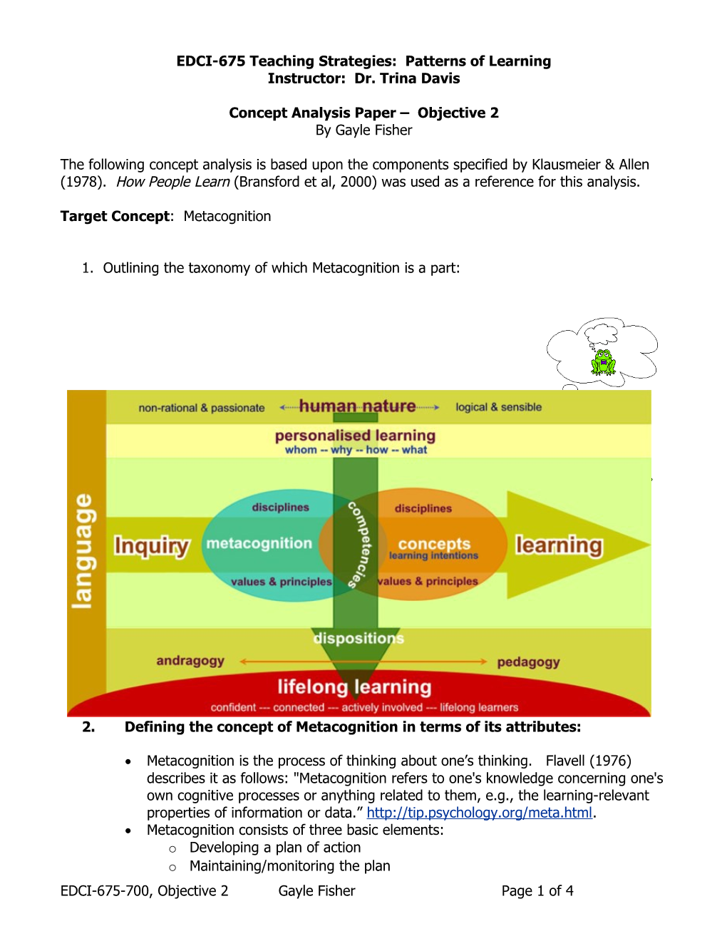 EDCI-675 Teaching Strategies: Pattterns of Learning