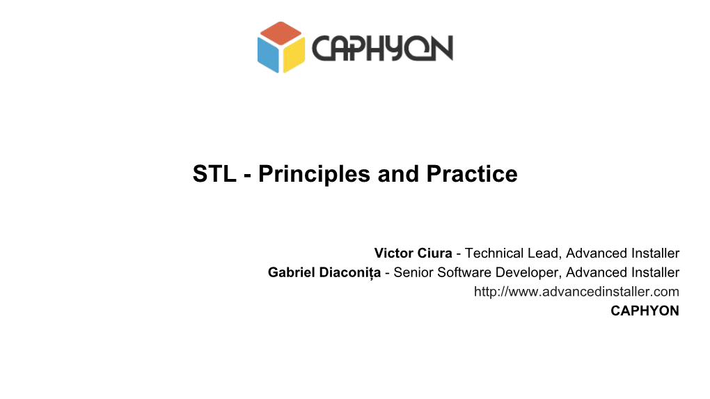 STL - Principles and Practice