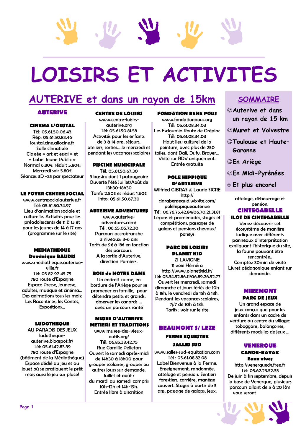 Loisirs Et Activites