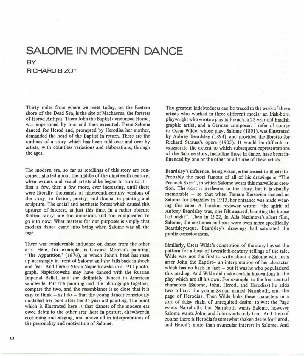 Salome Inmodern Dance by Richard Bizot