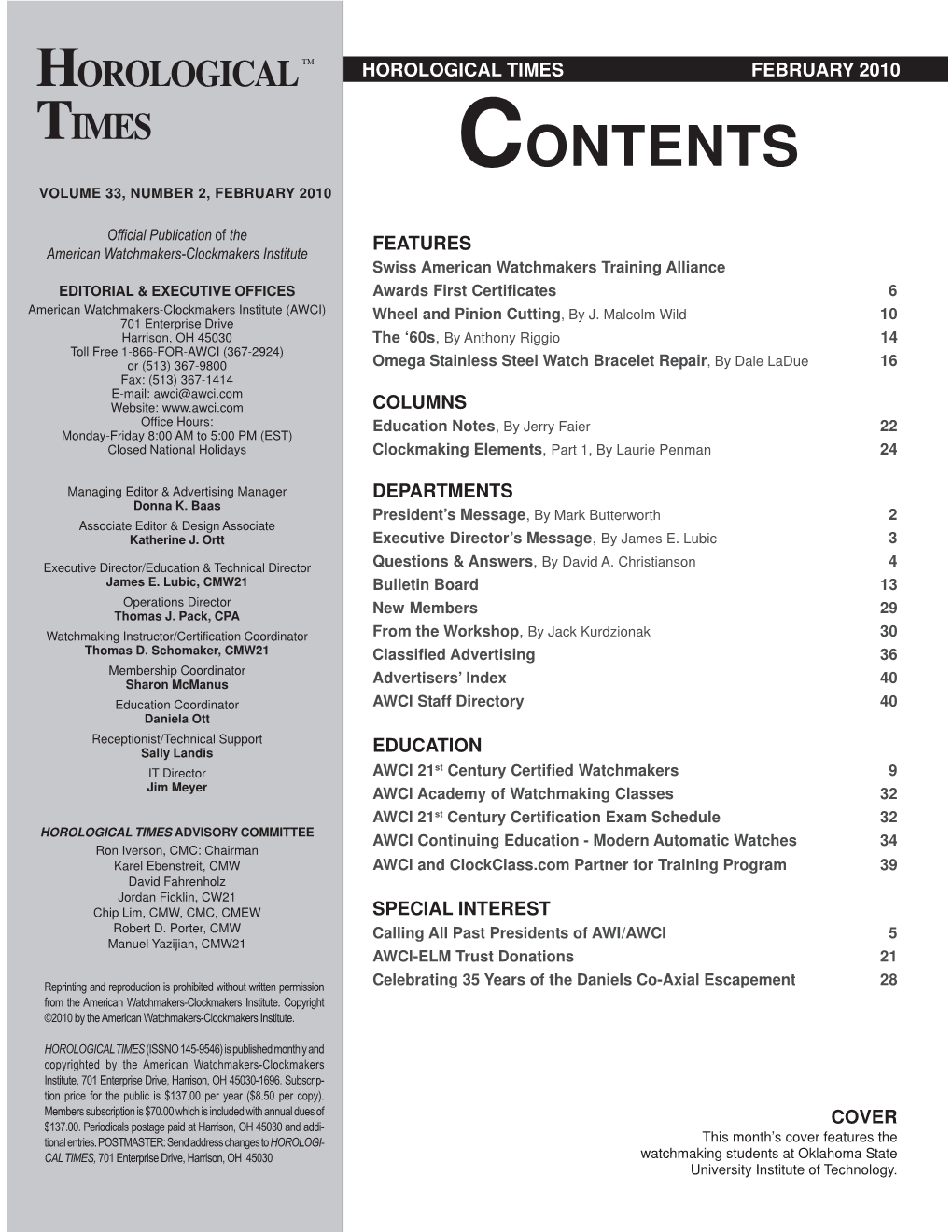 Contents Volume 33, Number 2, February 2010