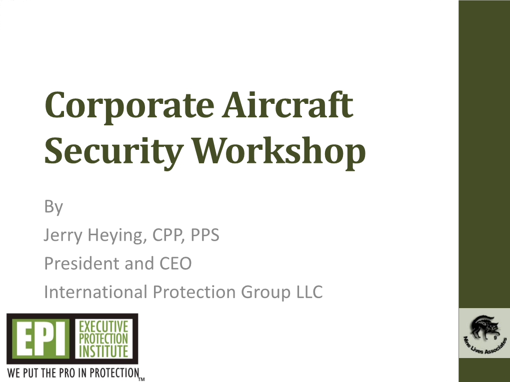 Aircraft Security Systems