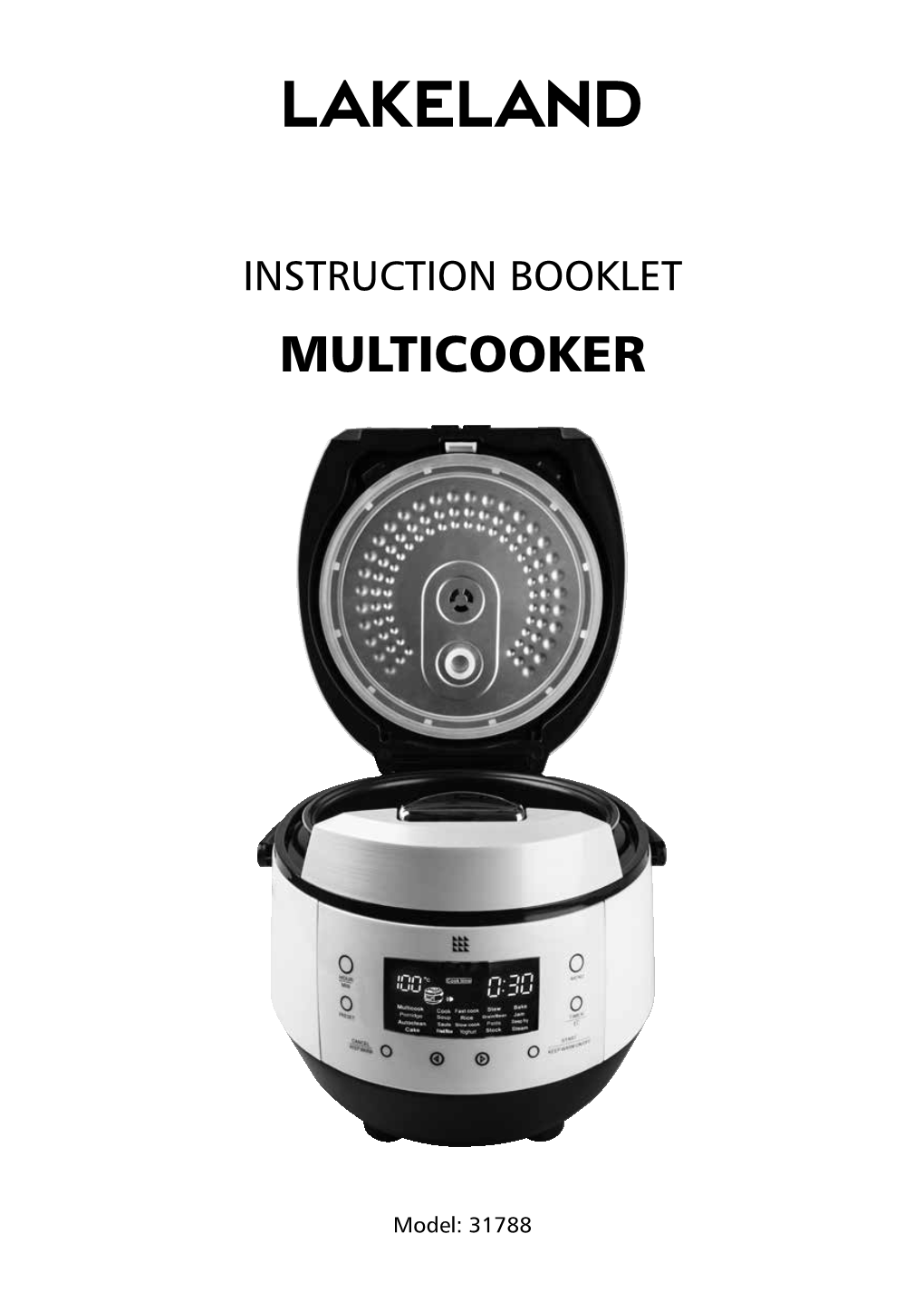 Instruction Booklet Multicooker