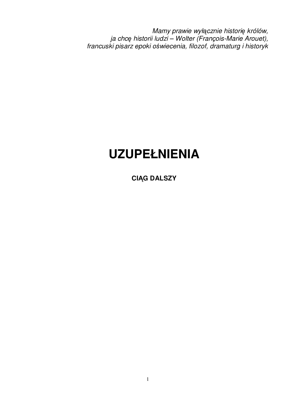 Uzupełnienia