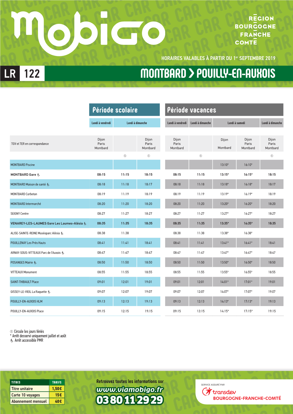 Montbard Pouilly-En-Auxois