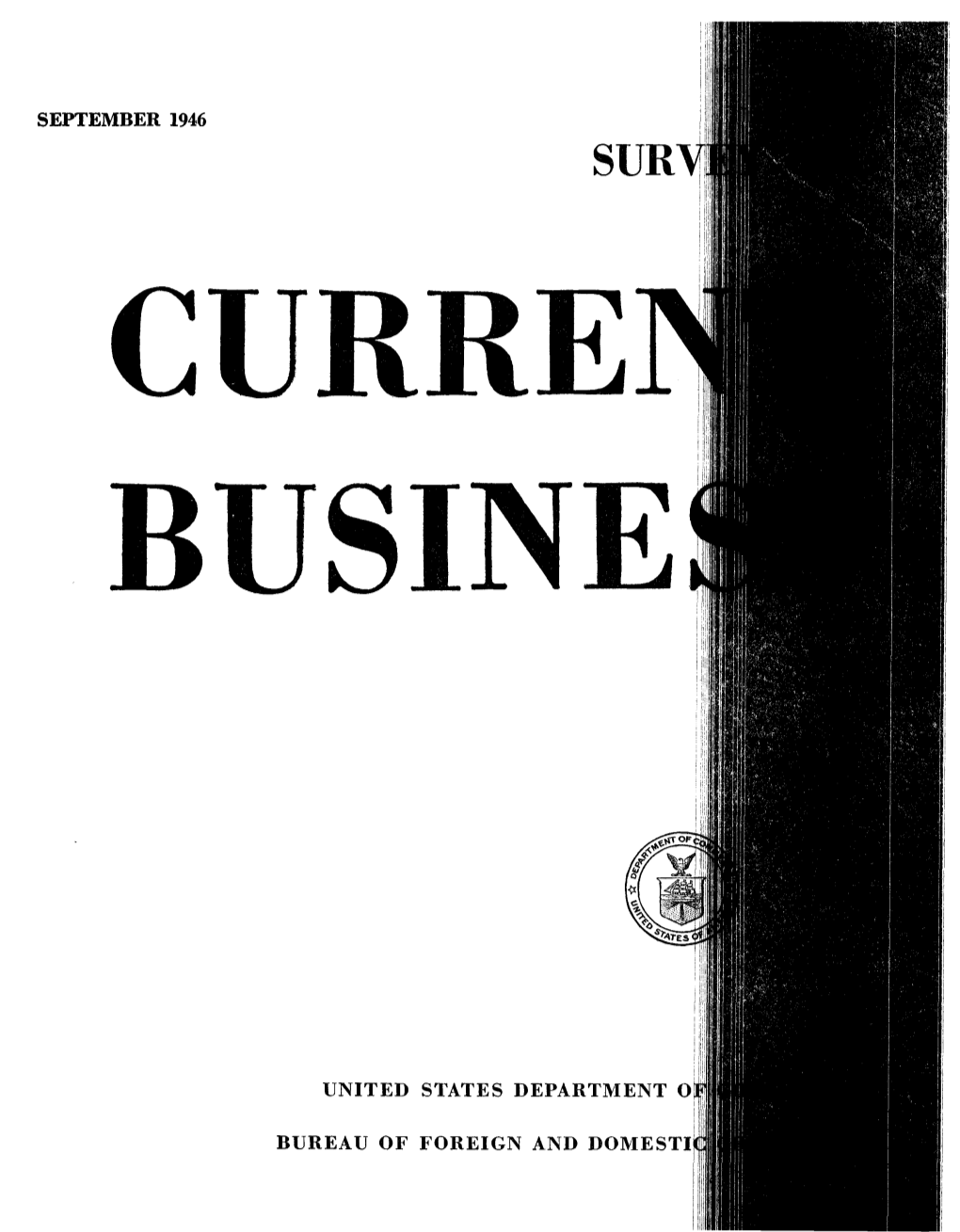 Survey of Current Business September 1946
