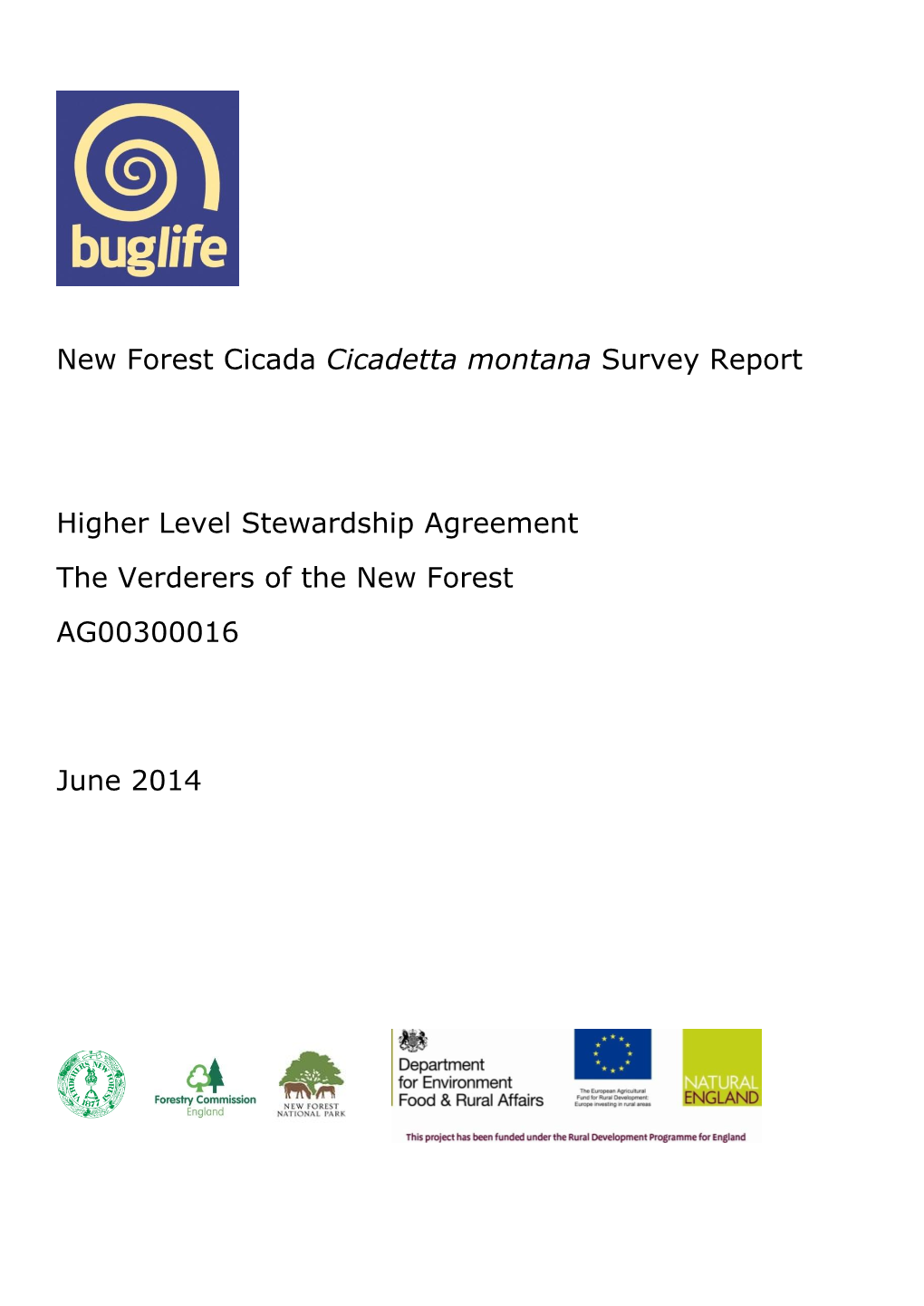 New Forest Cicada Cicadetta Montana Survey Report