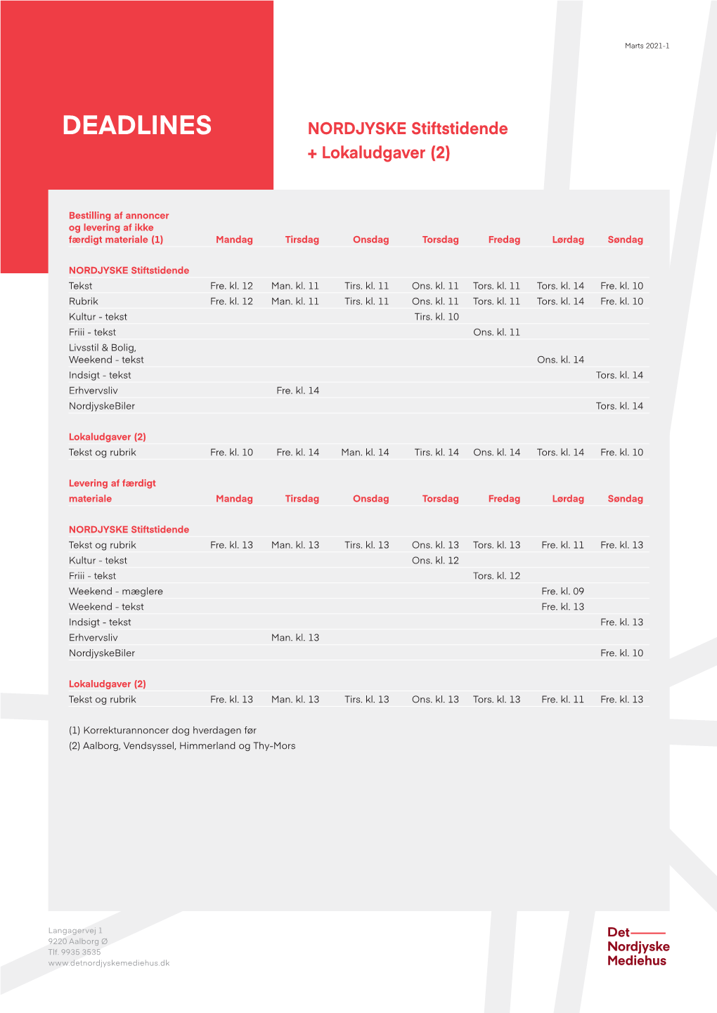 Deadline Nordjyske Stiftstiden.Indd