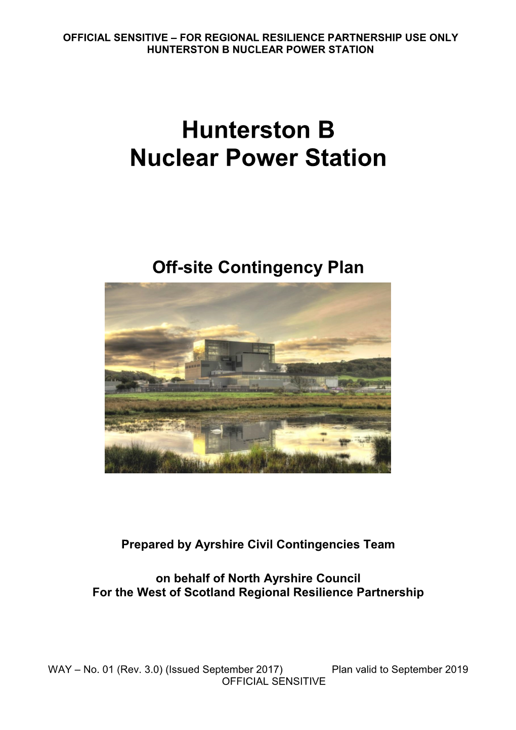 HUNTERSTON B NUCLEAR POWER STATION Off-Site Nuclear Emergency