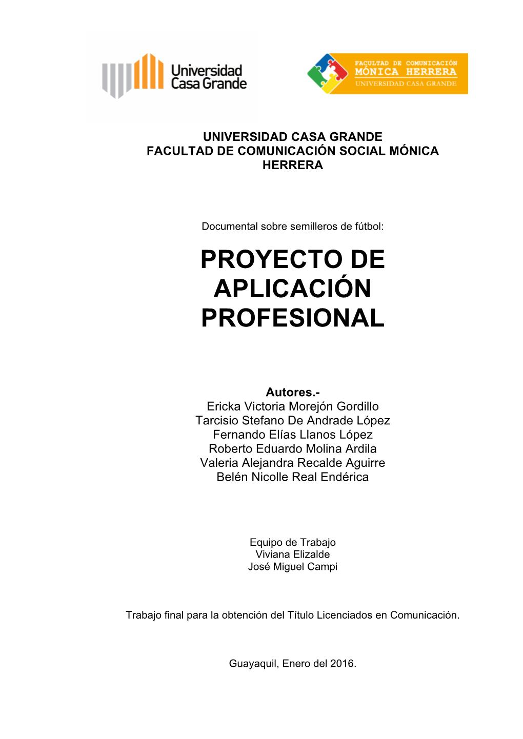 Proyecto De Aplicación Profesional