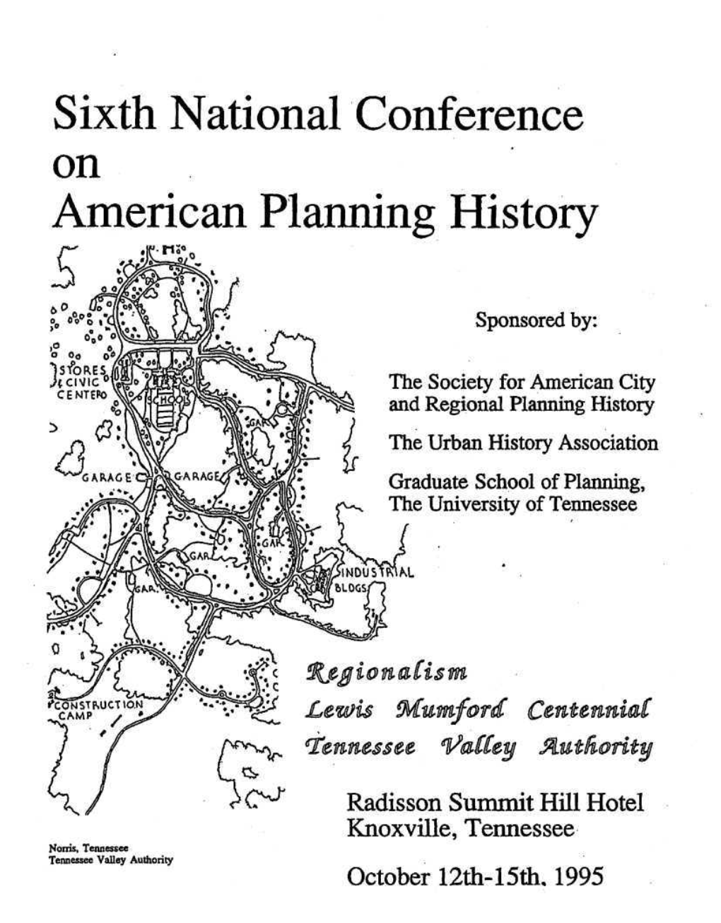 Sixth National Conference on American Planning History