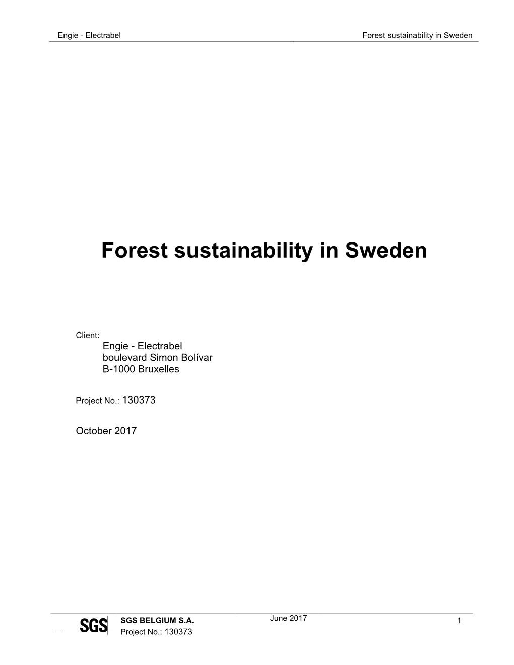 SGS Forest Sustainability in Sweden
