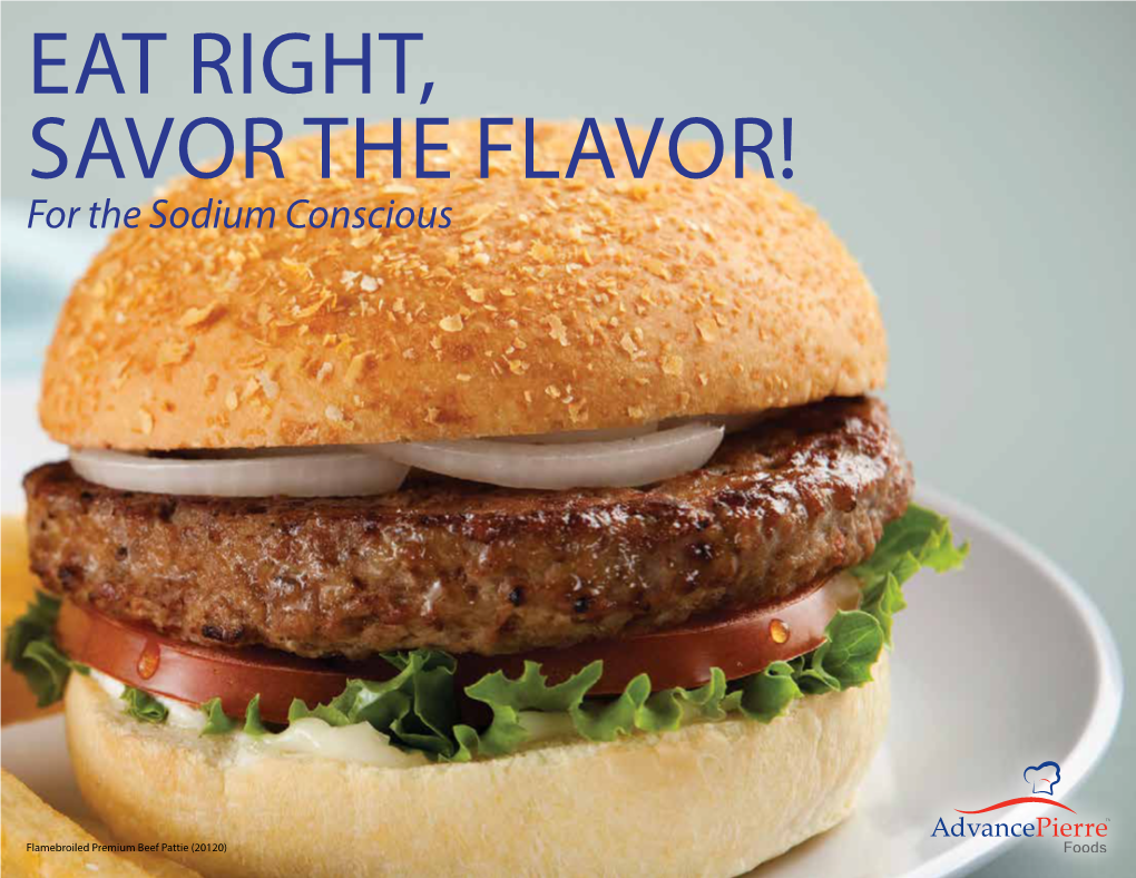 Eat Right, Savor the Flavor! for the Sodium Conscious