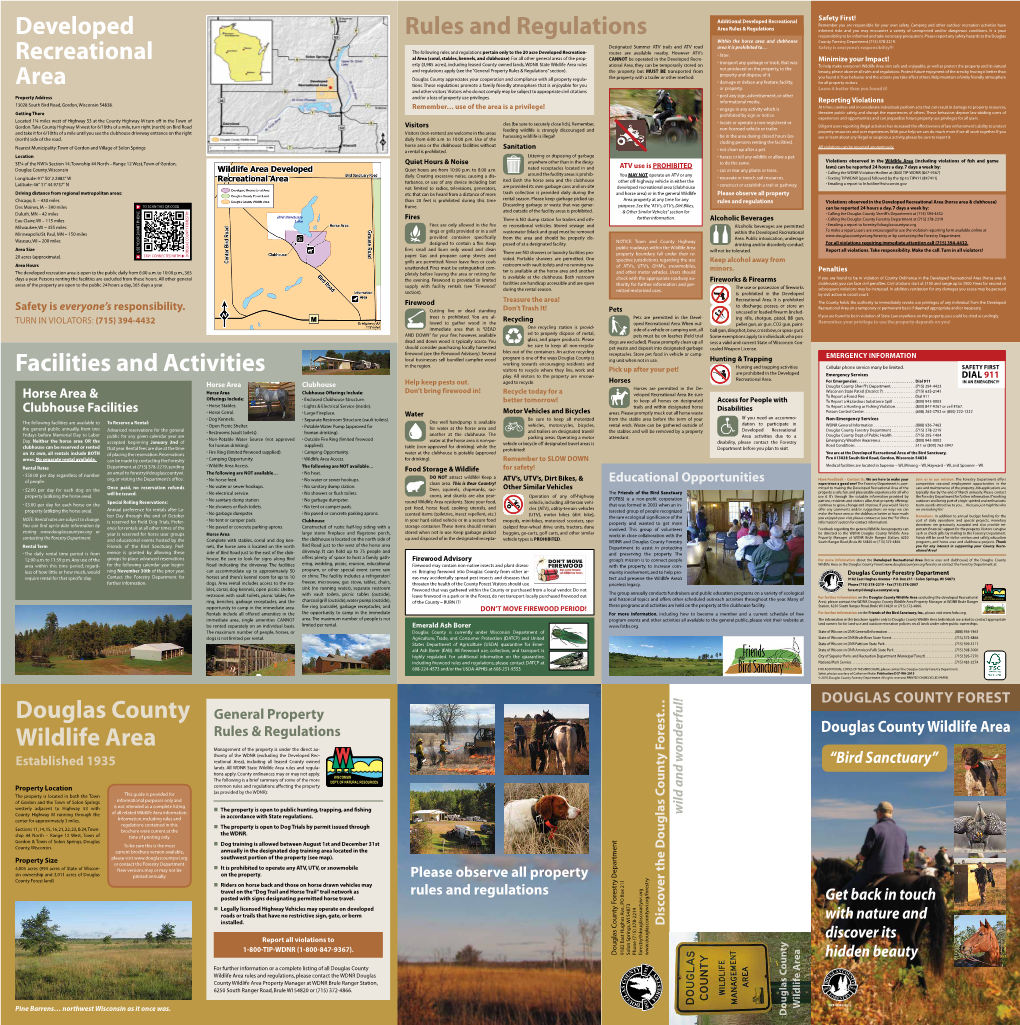 Douglas County Wildlife Area Rules and Regulations Developed