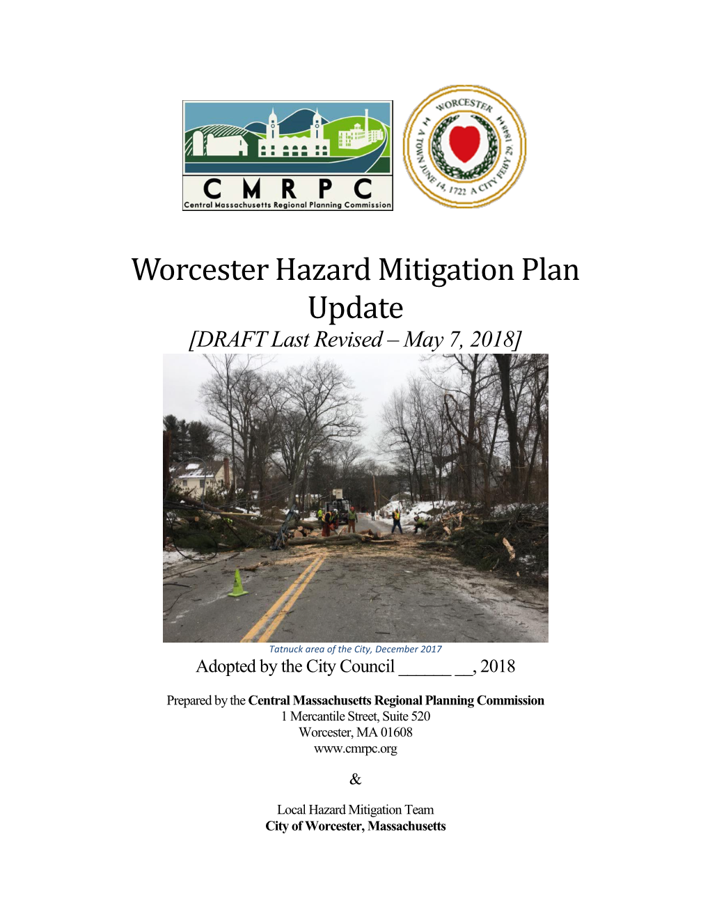 Worcester Hazard Mitigation Plan Update [DRAFT Last Revised – May 7, 2018]