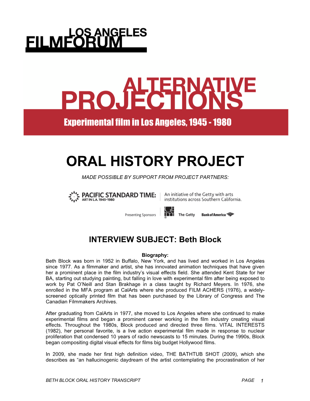 Oral History Project