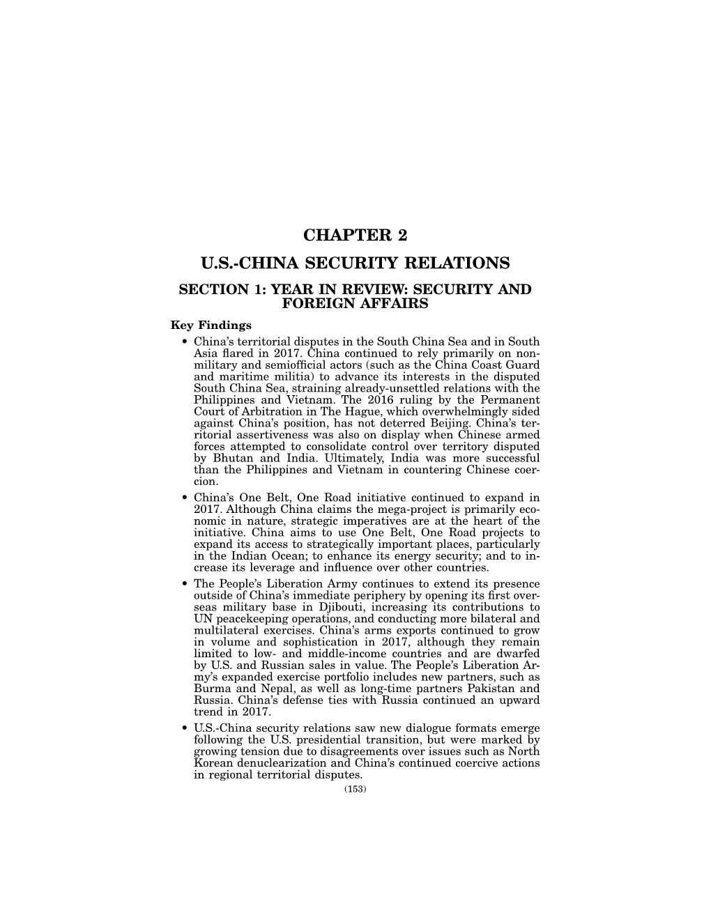 Chapter 2 U.S.-China Security Relations