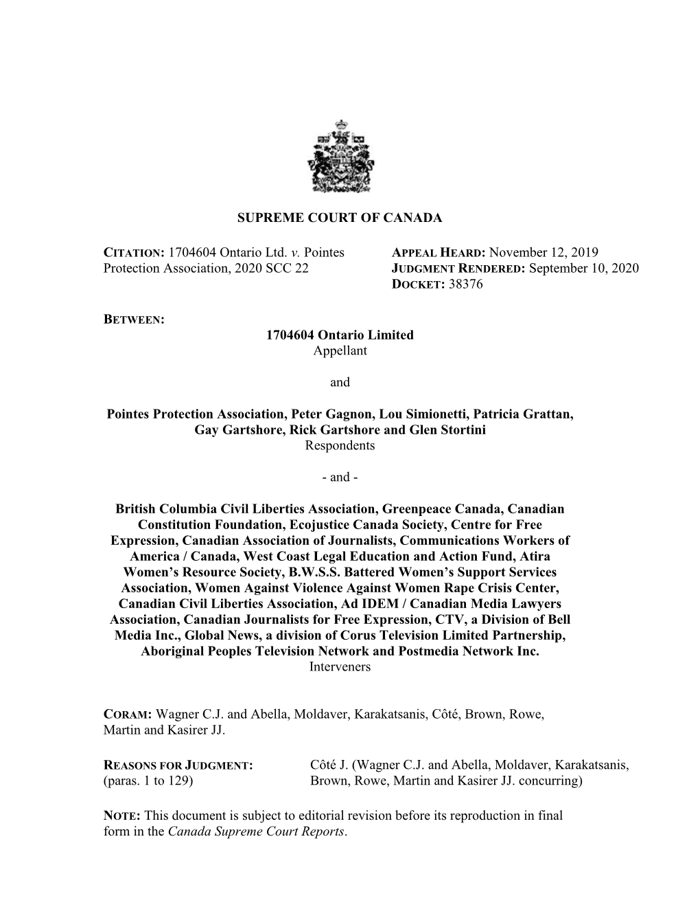 1704604 Ontario Ltd. V