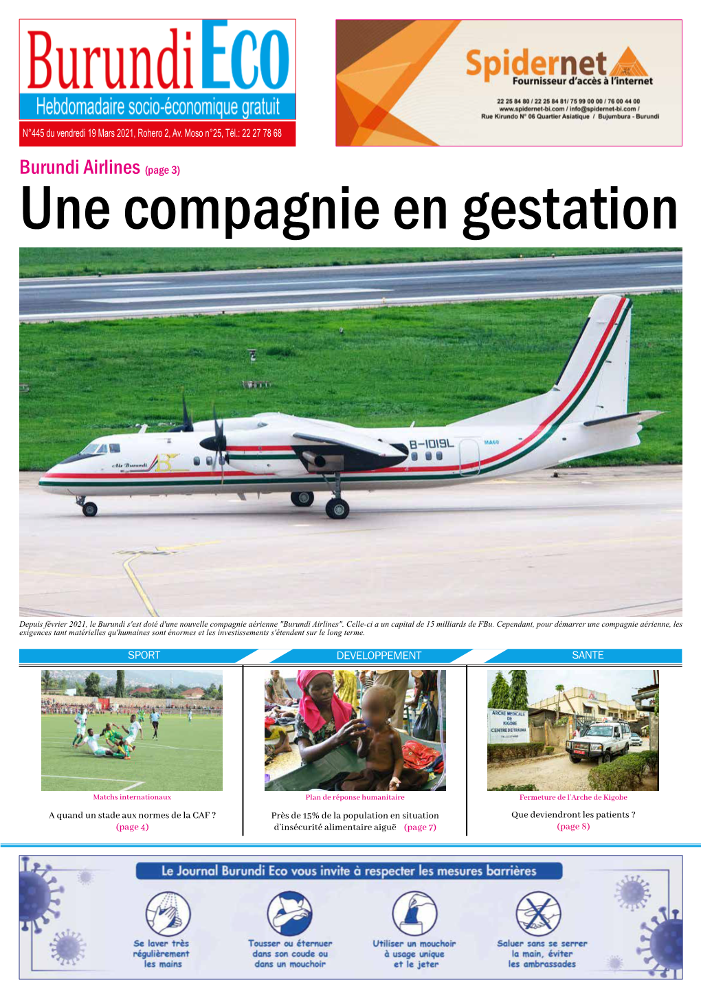 Burundi Airlines (Page 3) Une Compagnie En Gestation