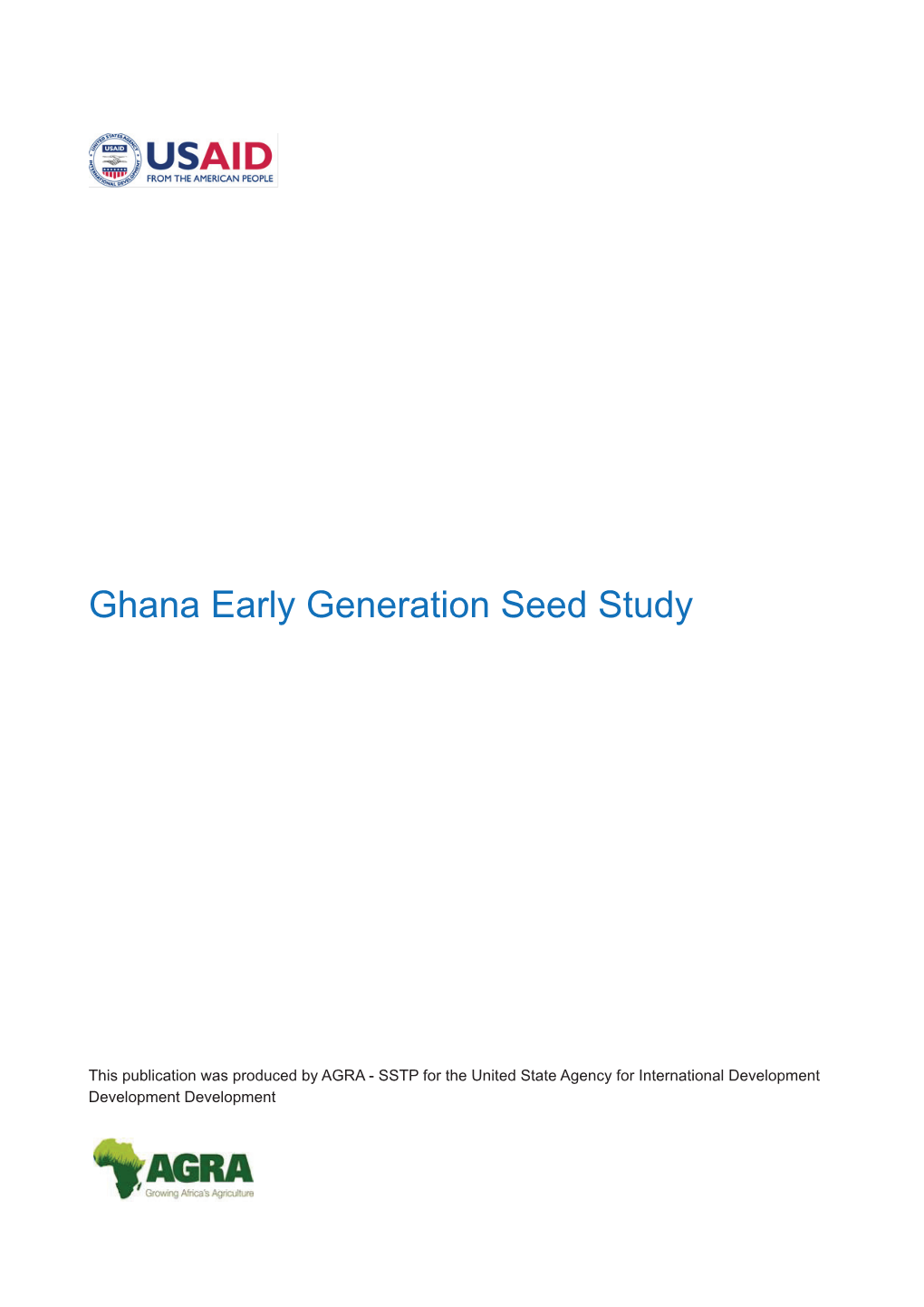 Ghana Early Generation Seed Study