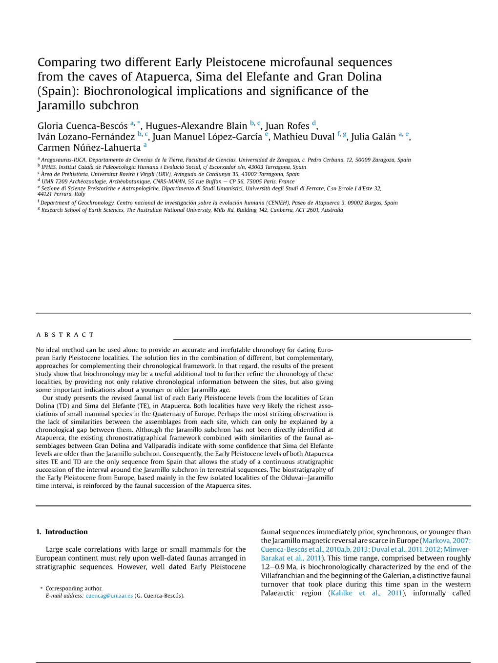 Comparing Two Different Early Pleistocene Microfaunal Sequences