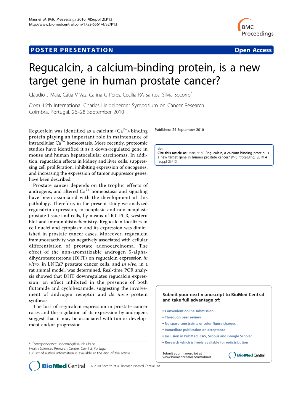 Regucalcin, a Calcium-Binding Protein, Is a New Target Gene In