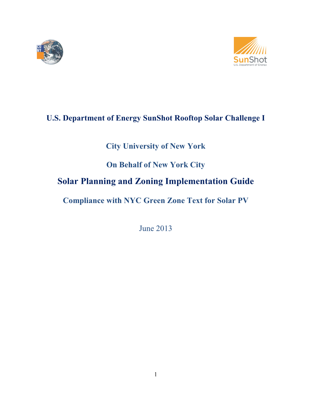 NYC Solar Planning and Zoning Implementation Guide