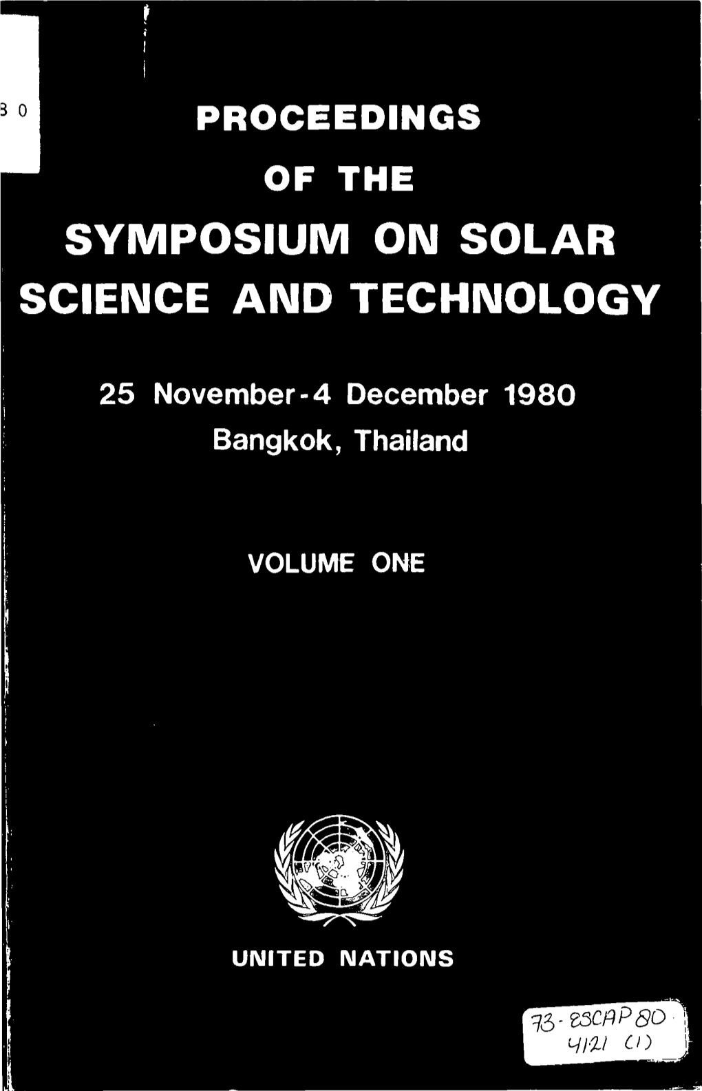 Symposium on Solar Science and Technology