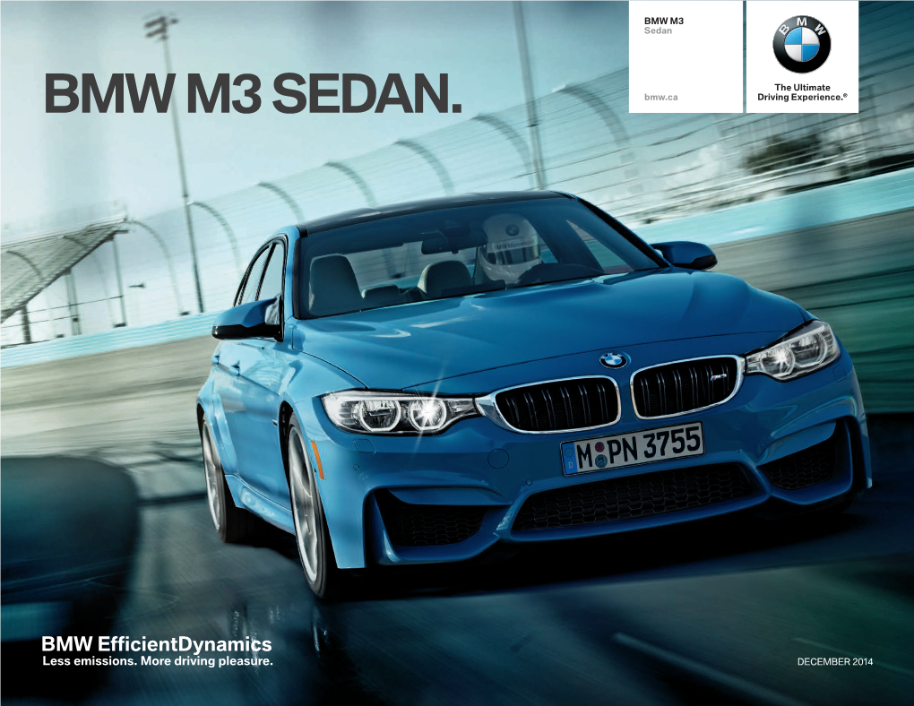 BMW M3 SEDAN. Bmw.Ca Driving Experience.®