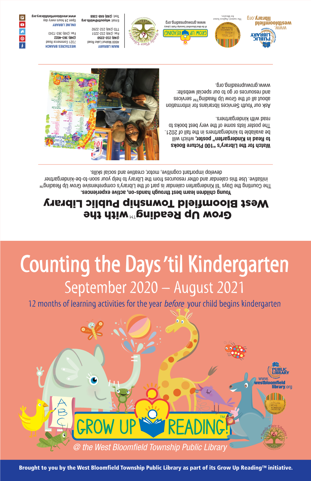 Counting the Days `Til Kindergarten Calendar