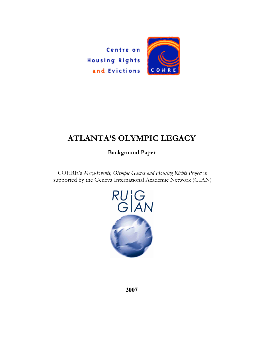 Atlanta's Olympic Legacy