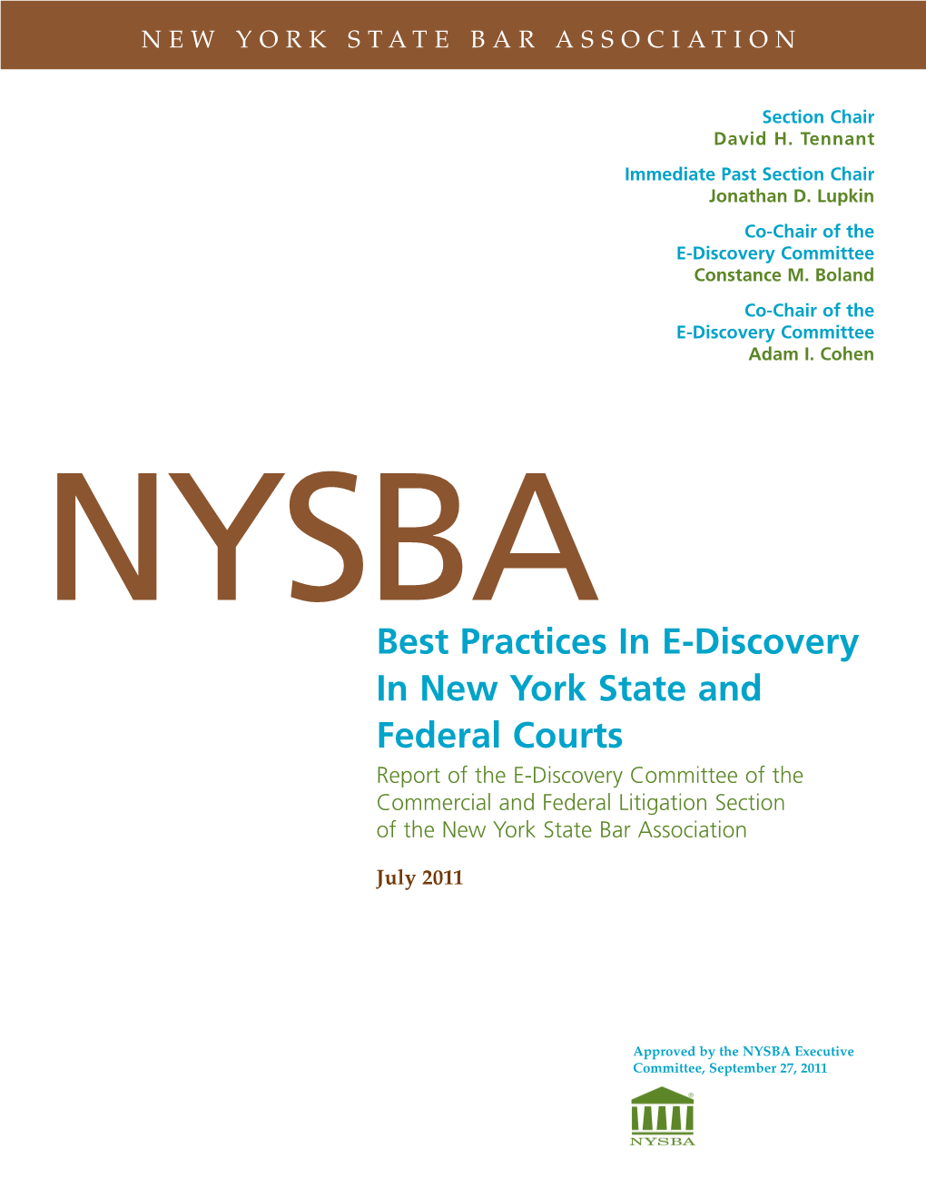 Best Practices in E-Discovery in New York State and Federal Courts