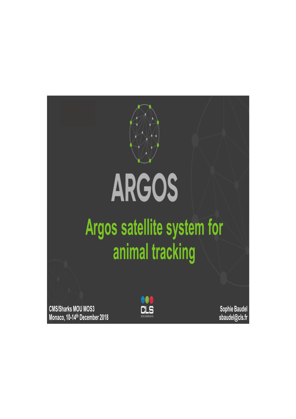 Argos Satellite System for Animal Tracking