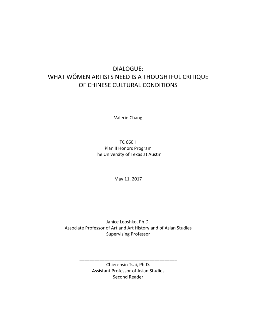 Dialogue: What Wǒmen Artists Need Is a Thoughtful Critique of Chinese Cultural Conditions