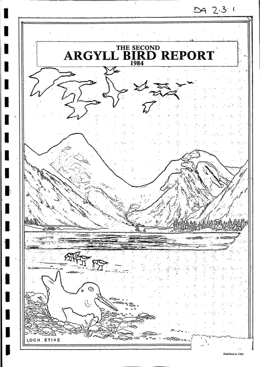 Published in 1983 the ARGYLL BIRD REPORT 1984