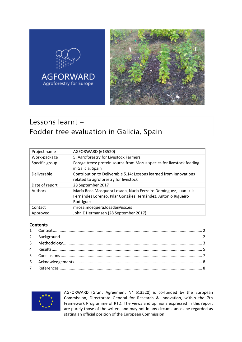 Lessons Learnt – Fodder Tree Evaluation in Galicia, Spain