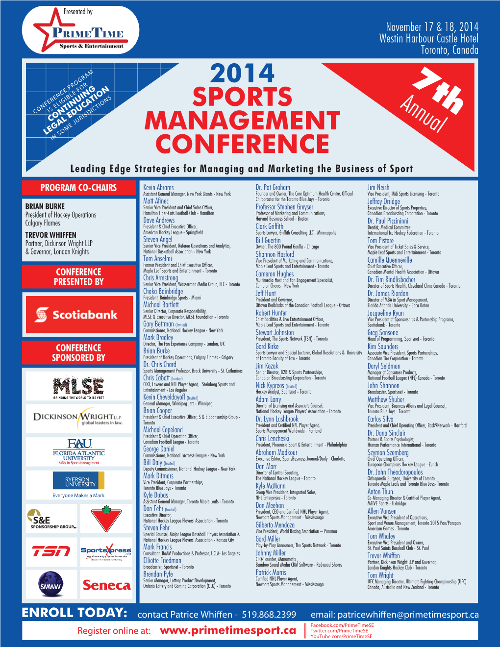 2014 SPORTS MANAGEMENT CONFERENCE Personal Information