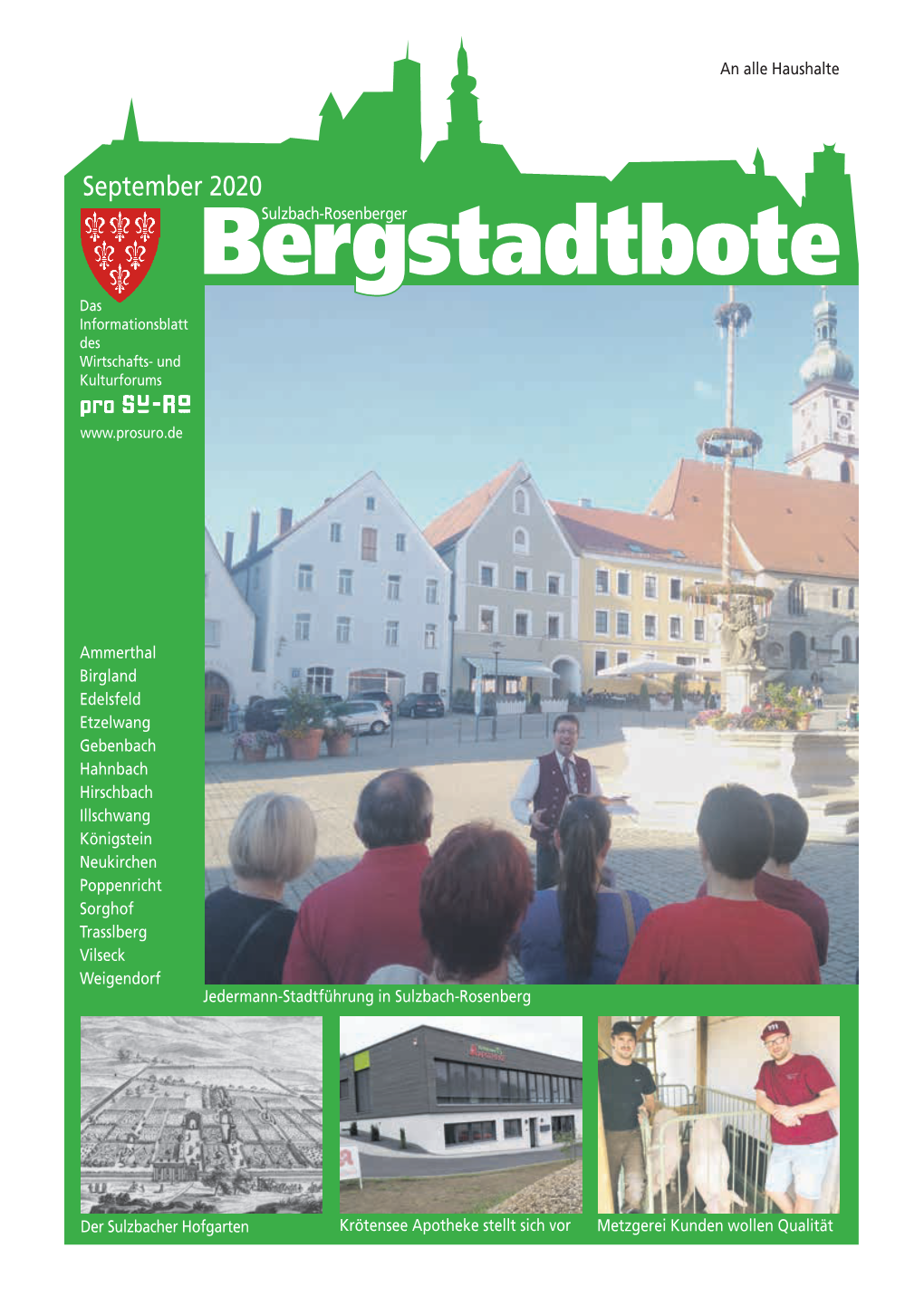 Bergstadtbotesulzbach-Rosenberger Das Informationsblatt Des Wirtschafts- Und Kulturforums