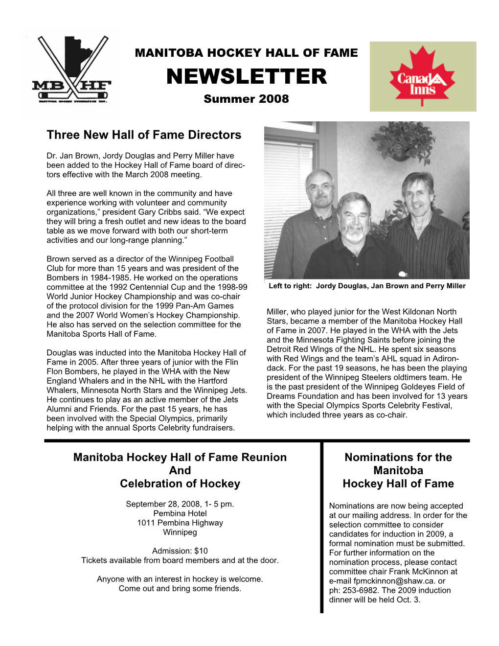 Newsletter Summer 08