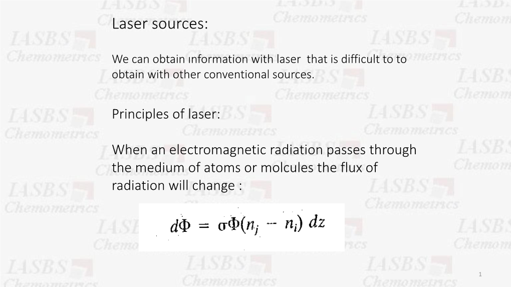 Laser Sources