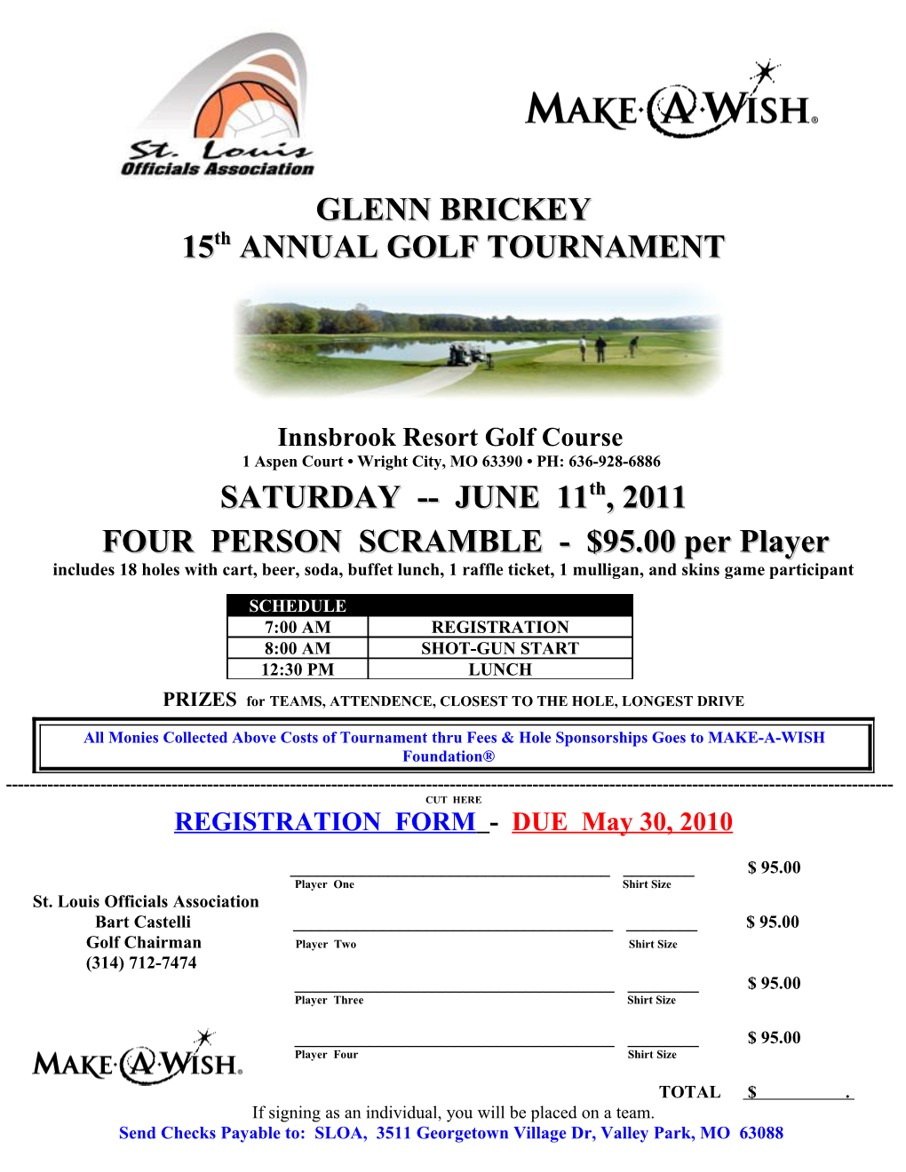 15Th ANNUAL GOLF TOURNAMENT