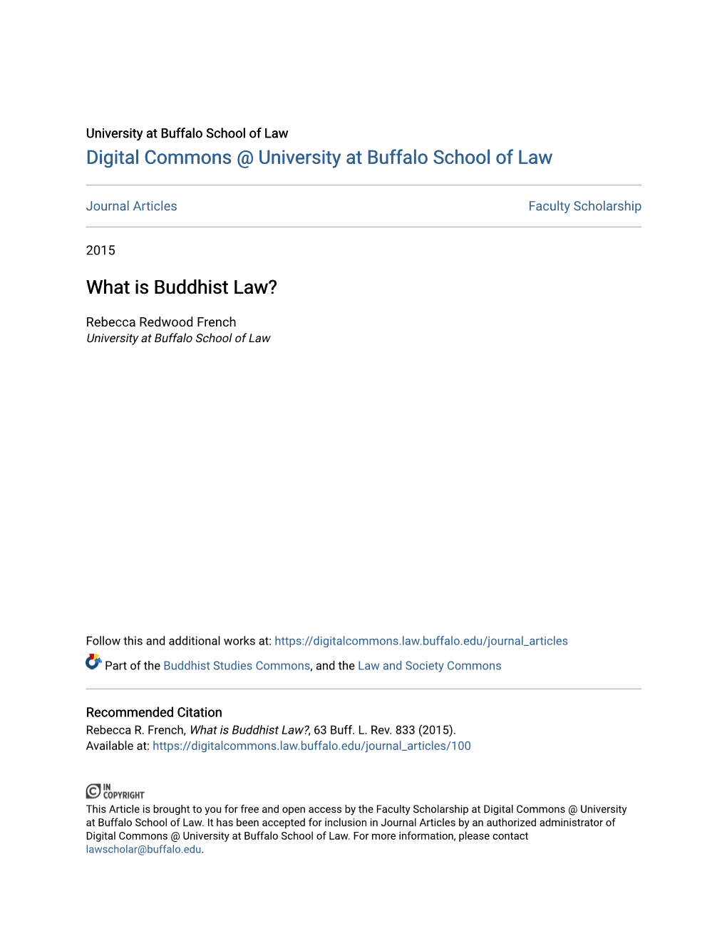 What Is Buddhist Law?